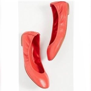 Tory Burch Eddie Ballet Flat in Bright Samba, Like New, Size 6.5